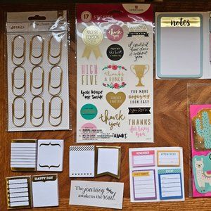 Lot of Planner Accessories, Sticky Notes, Happy Planner
